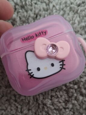 Hello Kitty Pink AirPods 3 Case Cover with Bow Charm